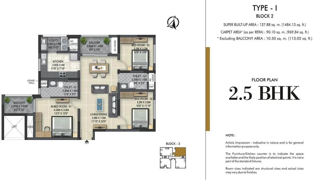 Sobha Winchester apartments floor plan