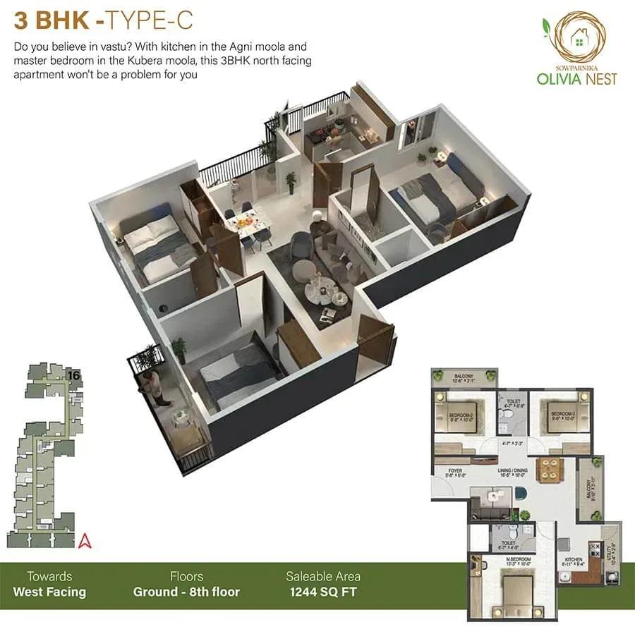Sowparnika Olivia Nest floor plan