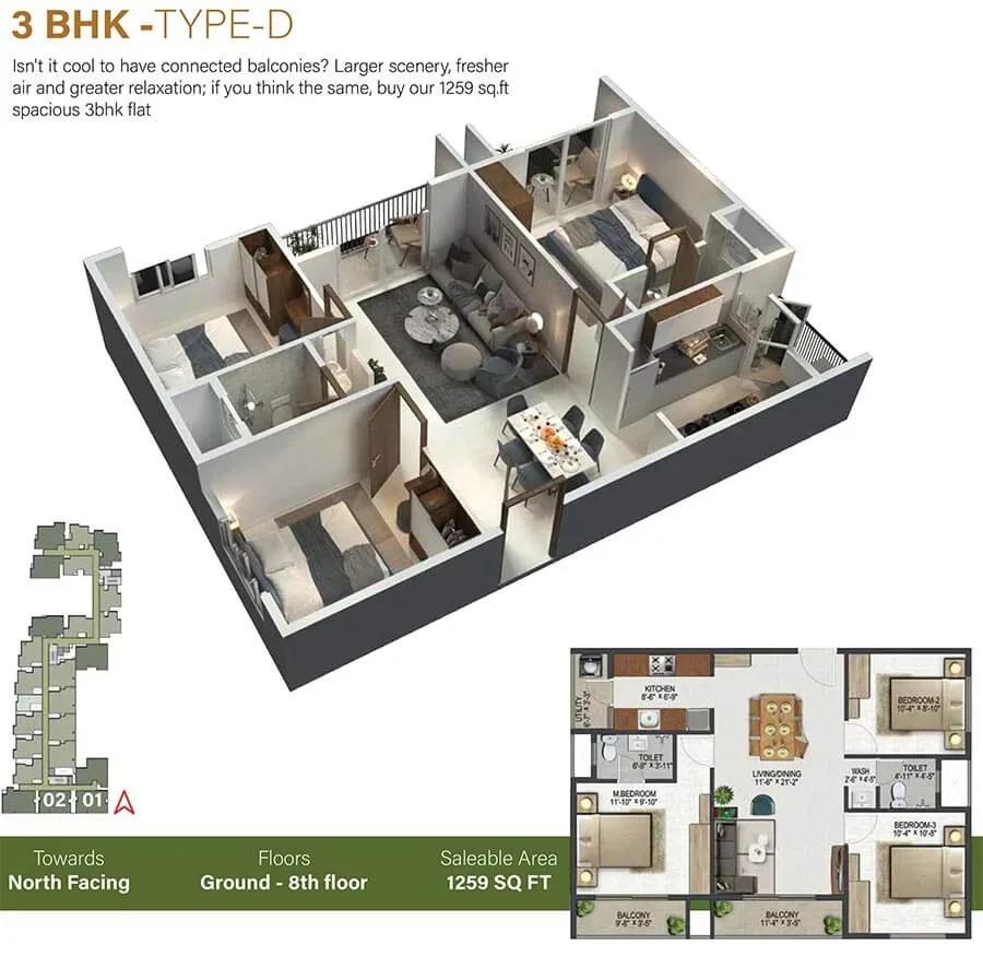 Sowparnika Olivia Nest floor plan