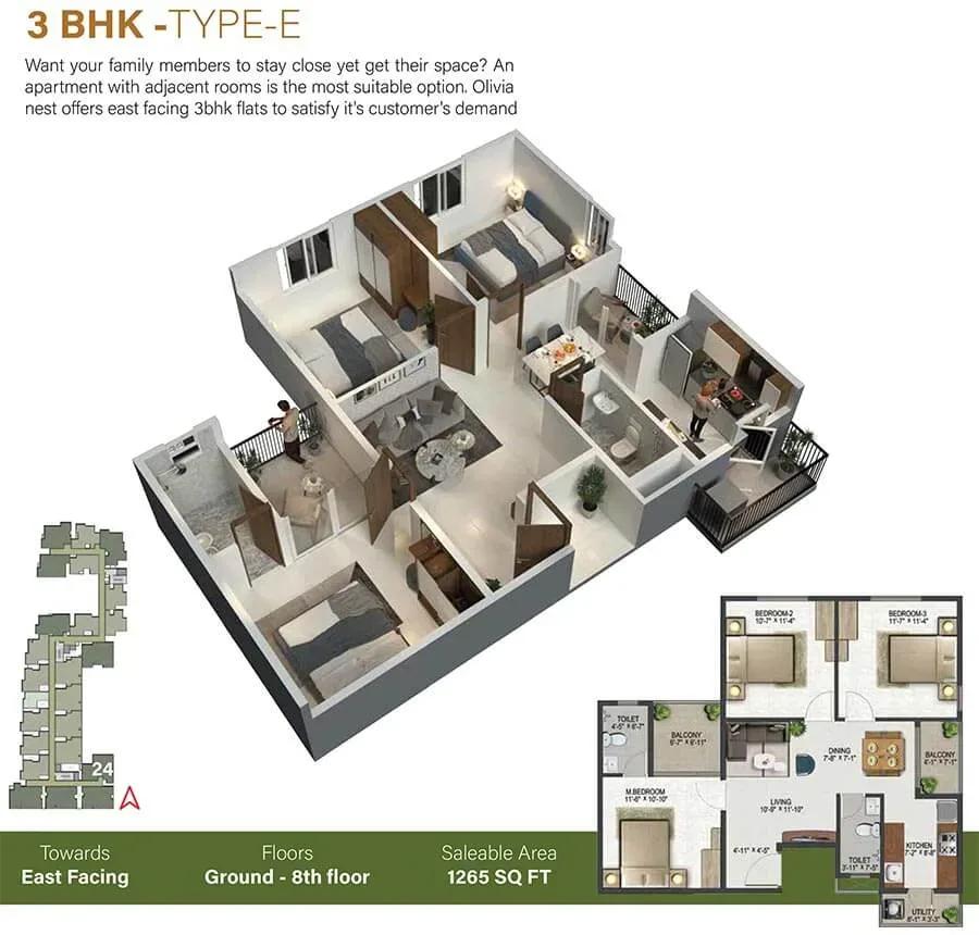 Sowparnika Olivia Nest floor plan
