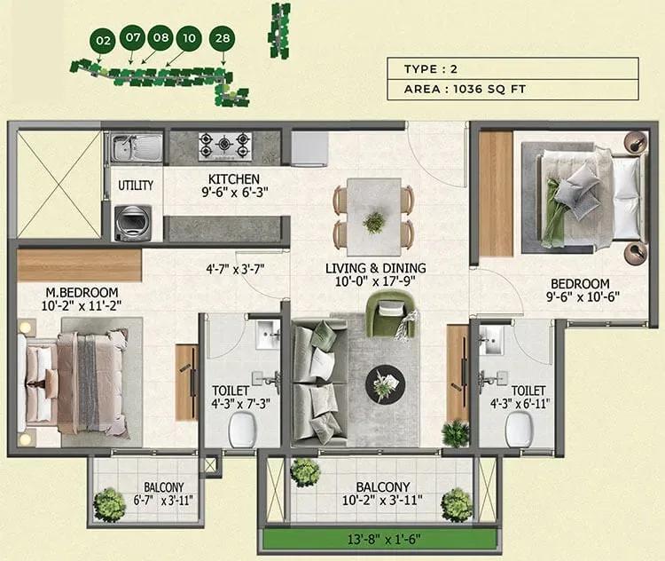 Sowparnika Whispering Petals apartments