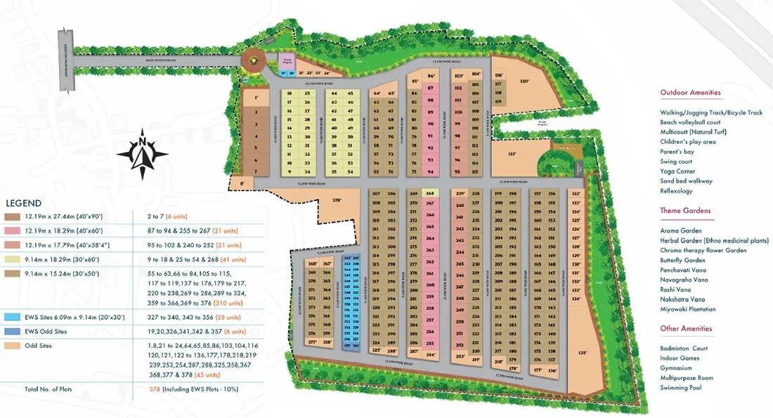 The Akshara Valley Address Plots plots master plan