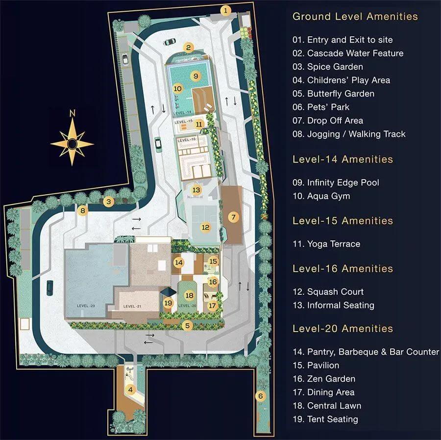 TVS Emerald Cascadia apartments master plan