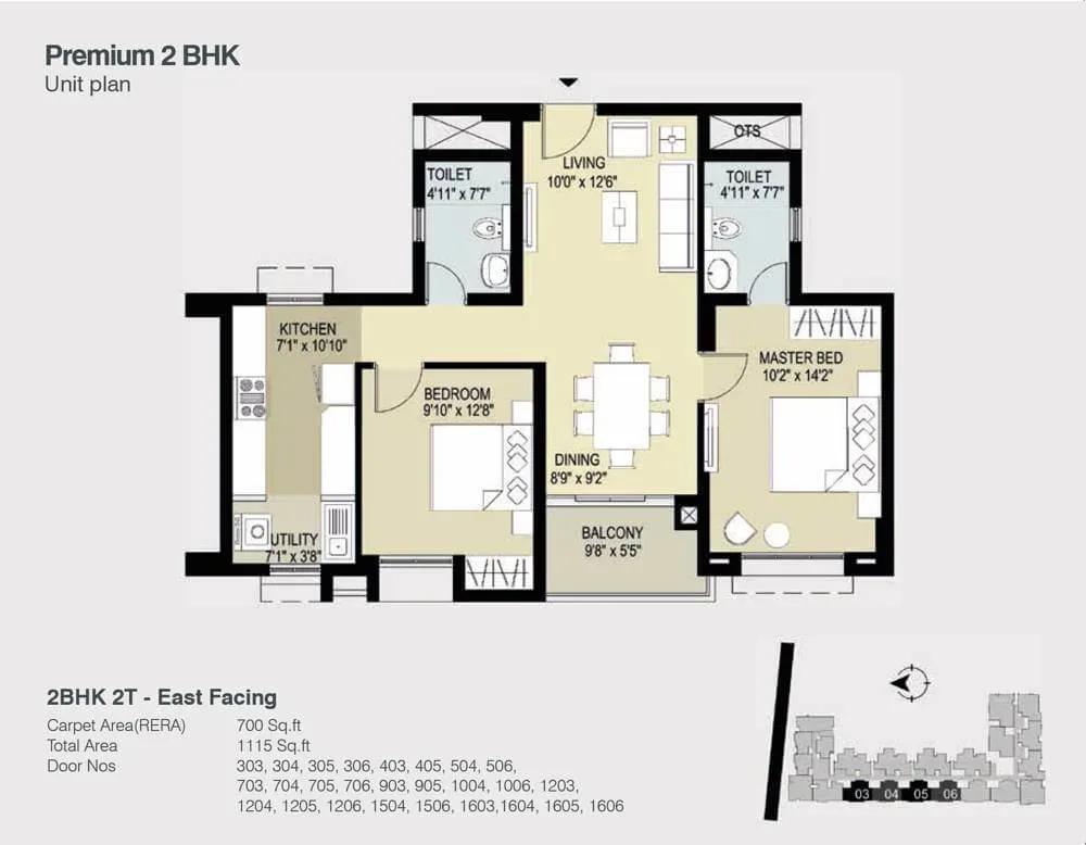TVS Emerald Lighthouse apartments floor plan