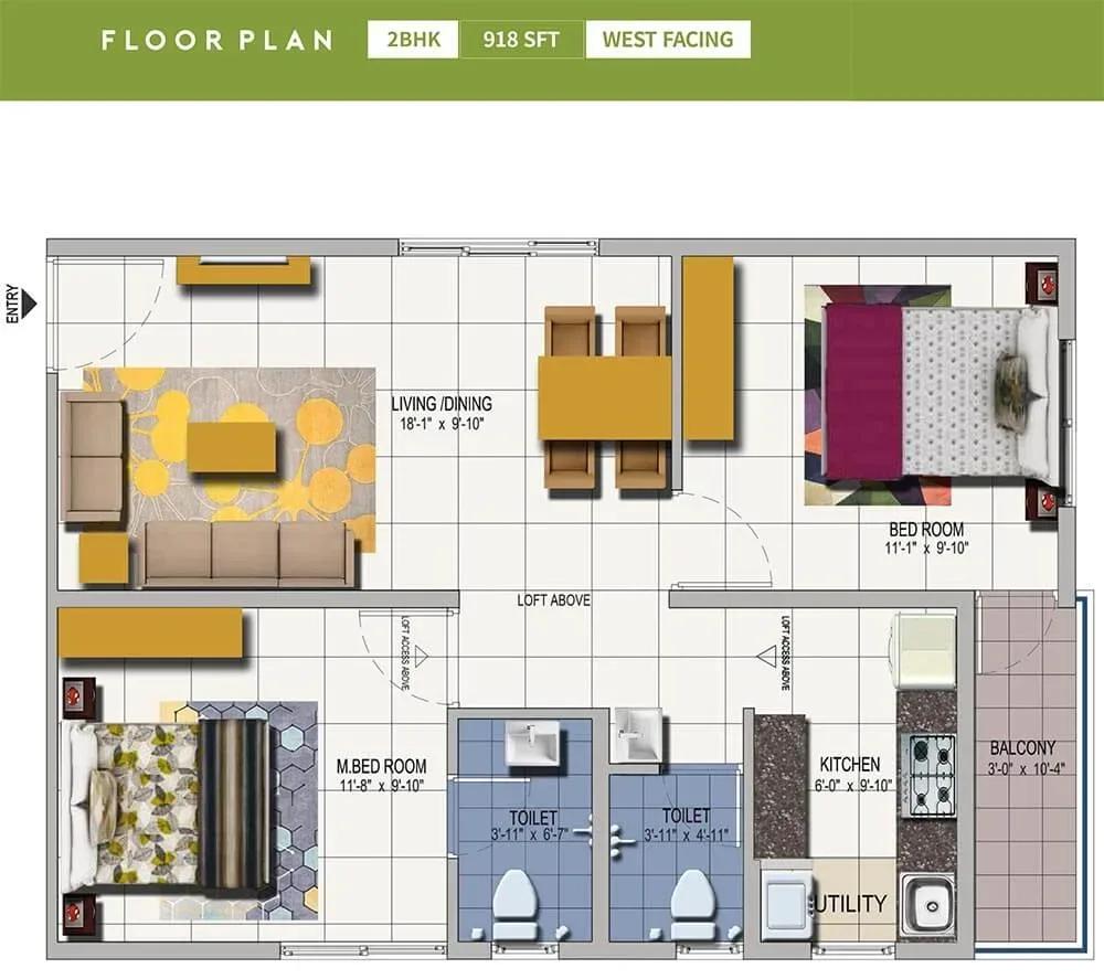 Urbanrise Spring Is In The Air apartments floor plan