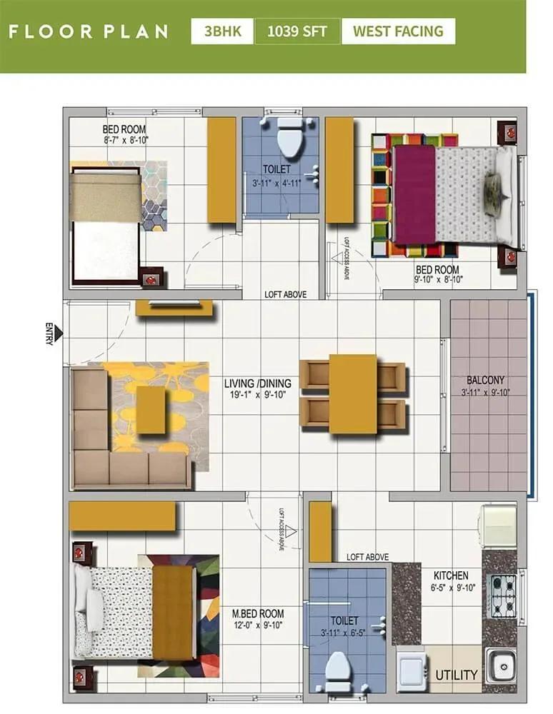 Urbanrise Spring Is In The Air apartments floor plan