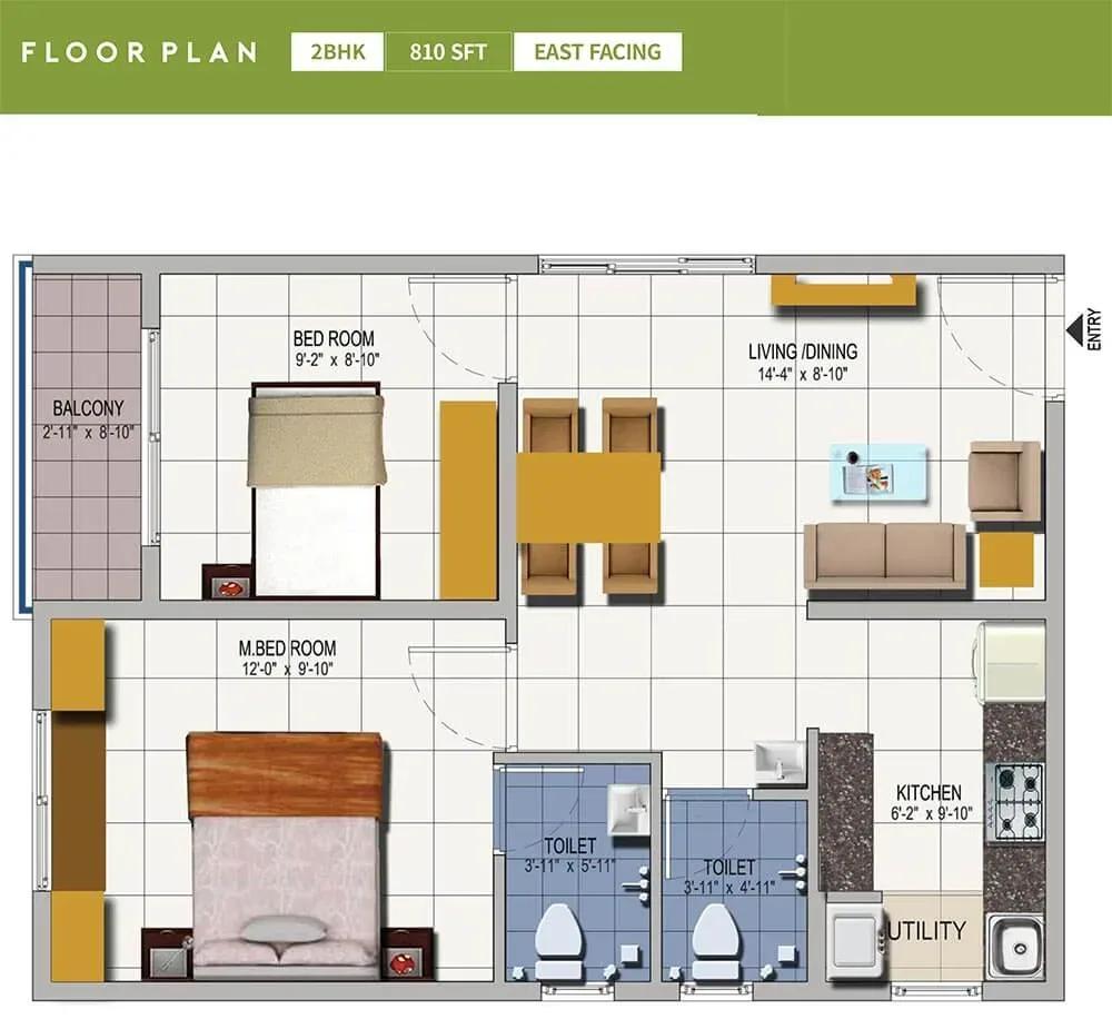 Urbanrise Spring Is In The Air apartments floor plan