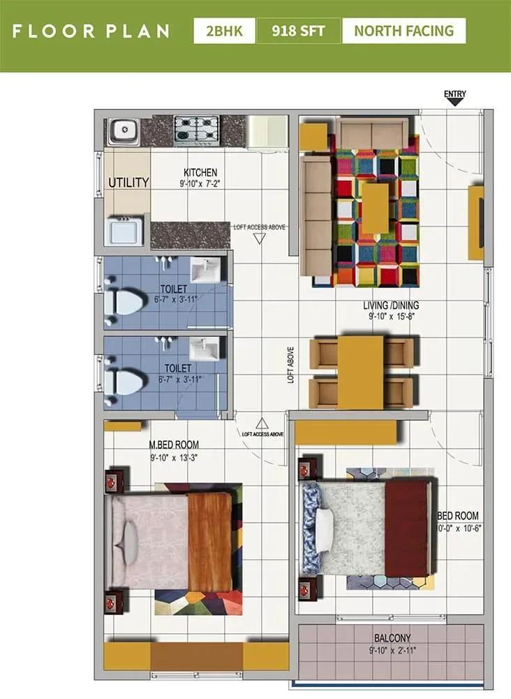 Urbanrise Spring Is In The Air apartments floor plan