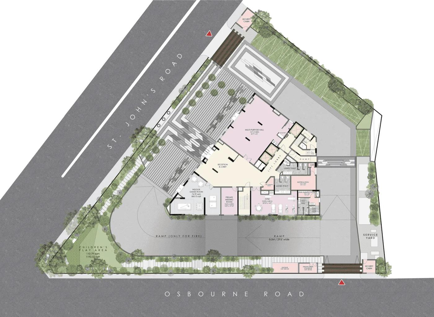 Vaishnavi AT-One Premiere site and ground floor plan