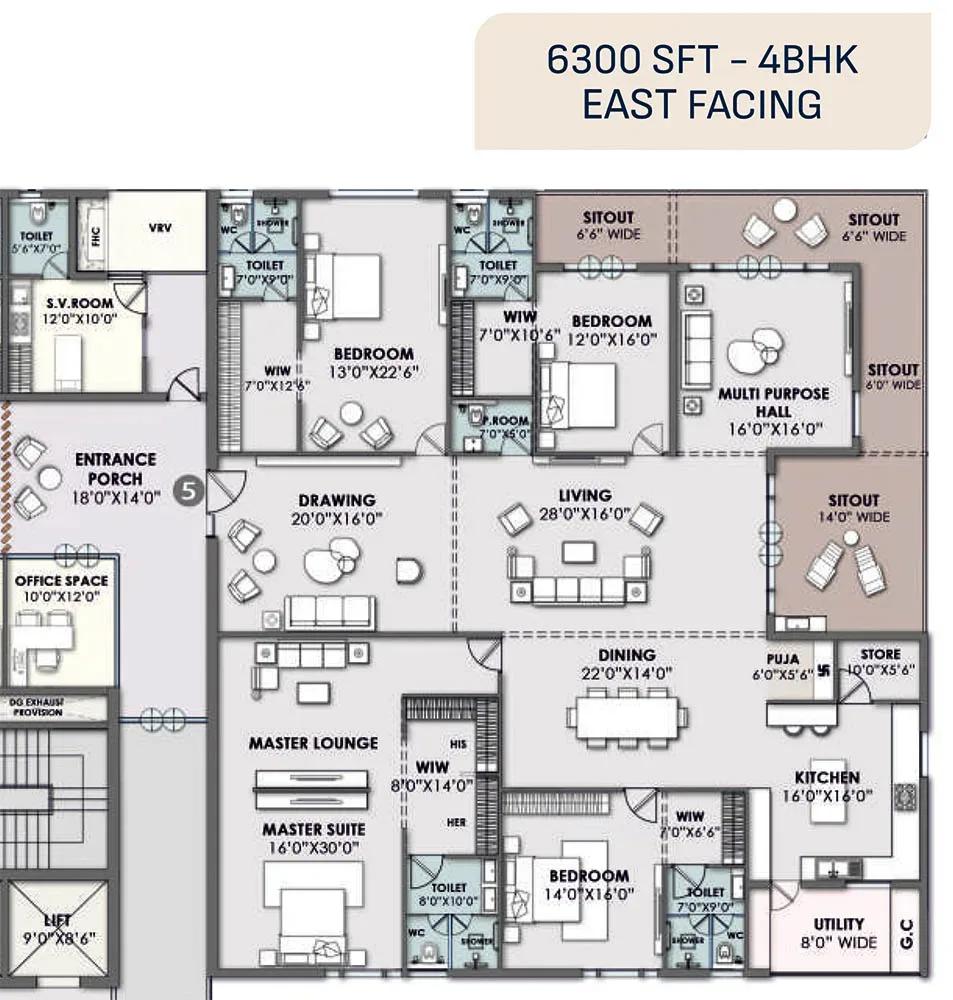 Vamsiram Newmark apartments floor plan