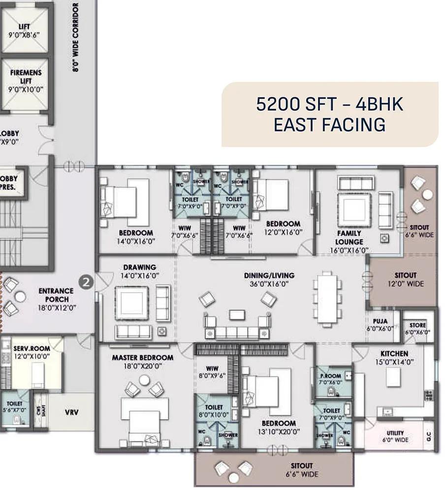 Vamsiram Newmark apartments floor plan