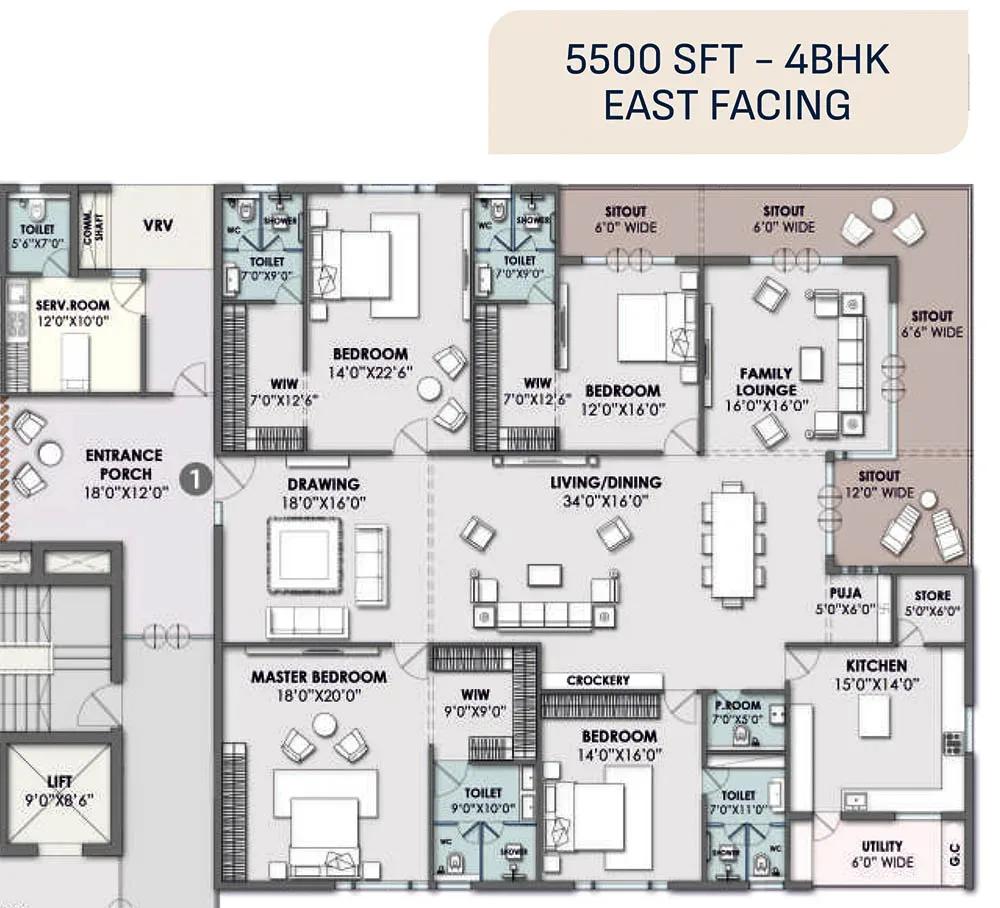 Vamsiram Newmark apartments floor plan
