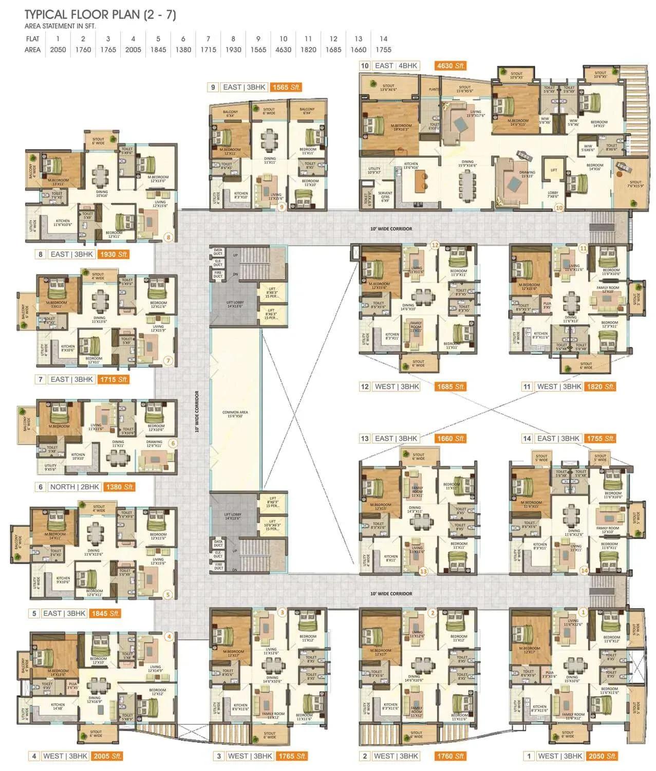 Vasavi GP Trends apartments floor plan