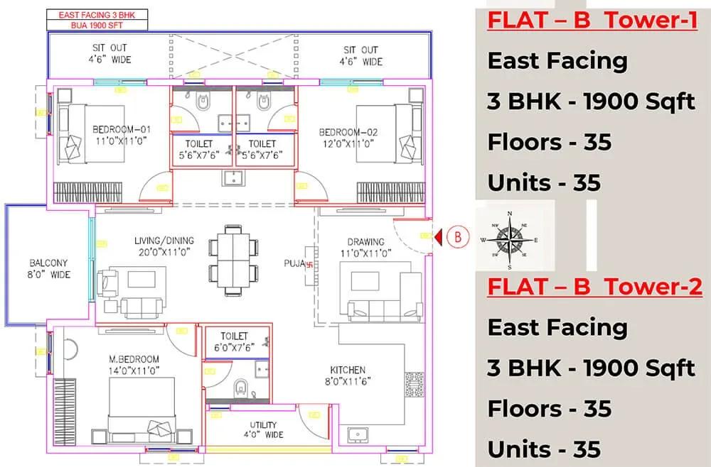 Vian Vayu Apartments apartments floor plan