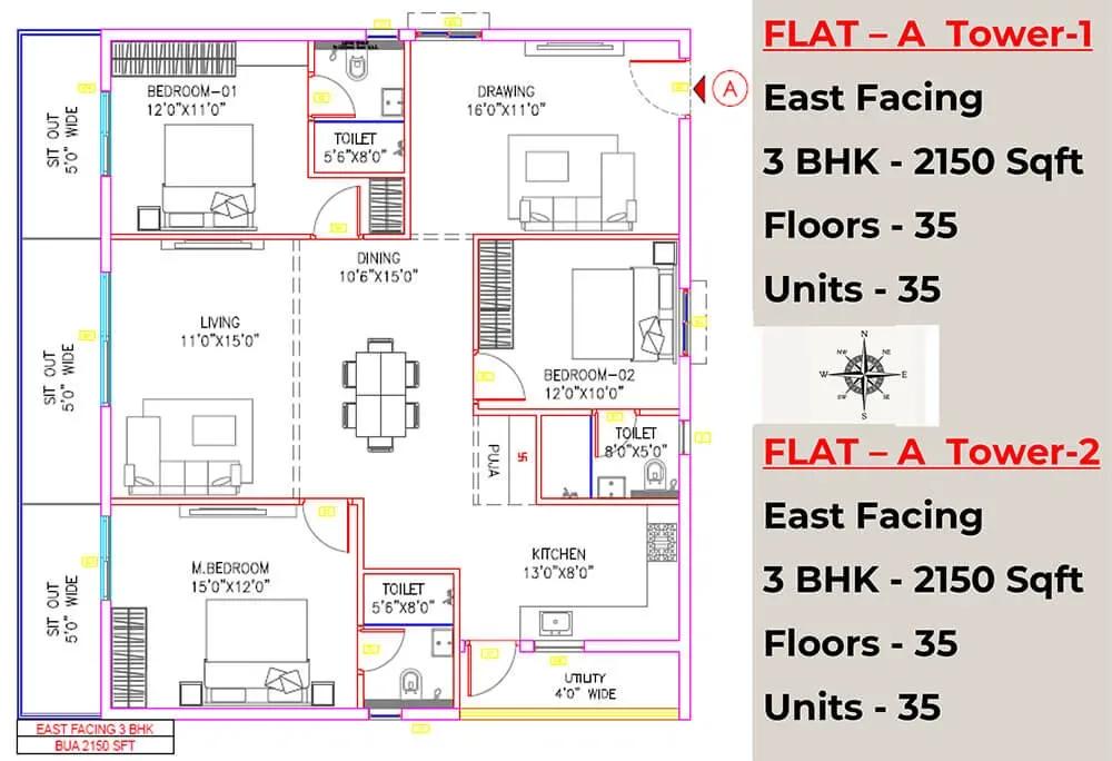 Vian Vayu Apartments apartments floor plan
